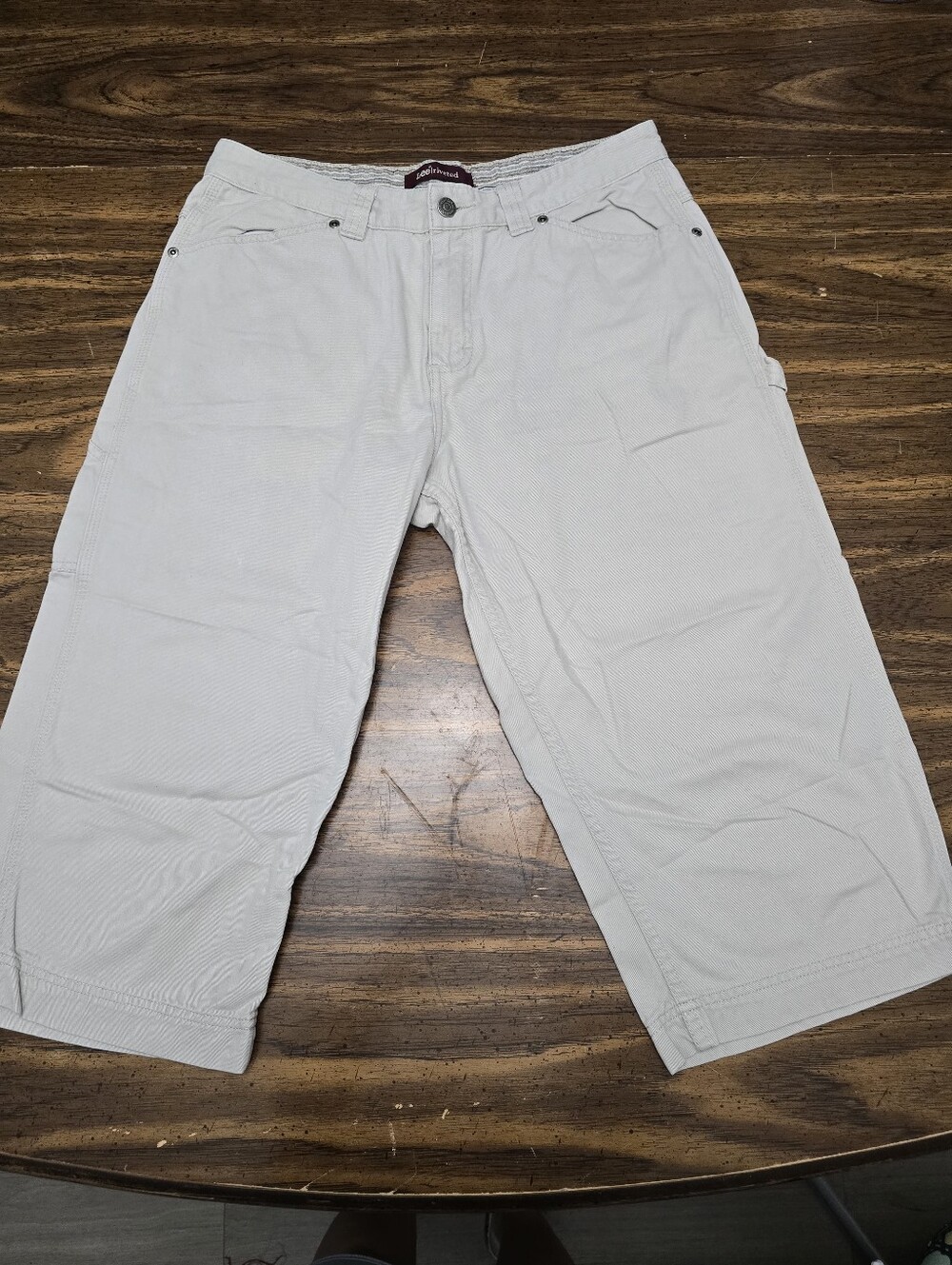 Lee Riveted Women's Light Beige Cargo Capri Pants